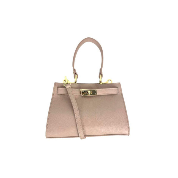 Bolso de Mano en Piel Italiana de Mujer con Tira Bandolera Ajustable y Extraíble, Asa Corta y Gran Capacidad